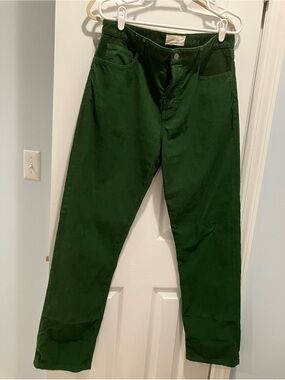 The Row “Carlind” Forest Green Wide-Leg Corduroy Pants size 8